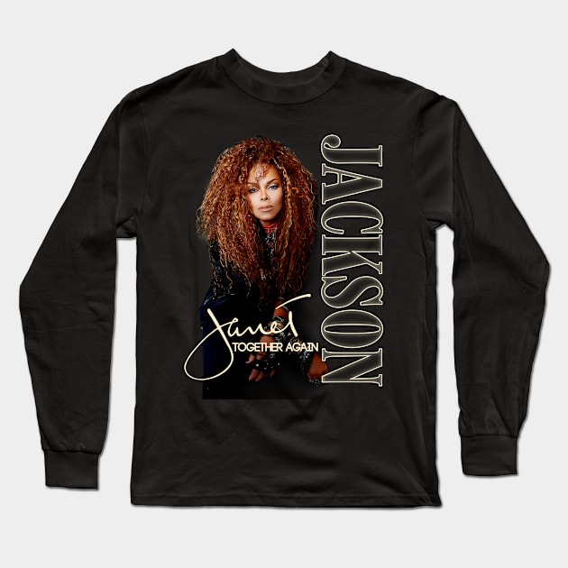 Janet Jackson Vintage Janet Together Again Long Sleeve T-Shirt by Garza Arcane